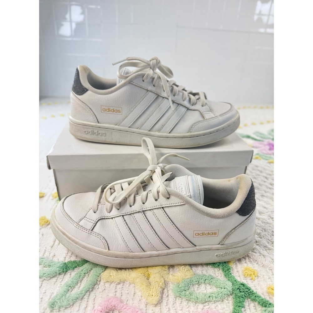 Adidas Grand Court Base Sneakers White Athletic Shoes‎ Women's Size 9